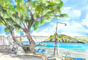 Painting-Danny-Touw-Crete-Almyrida-end-of-summer