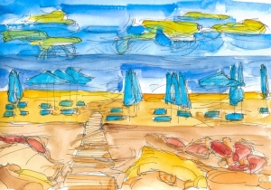 Painting-Danny-Touw-Crete-Georgiopoli-Beach