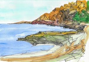 Painting-Danny-Touw-Crete-Sfakia-beach