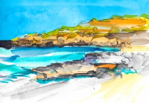 Painting-Danny-Touw-Crete-back-in-sfakia-strong-colours