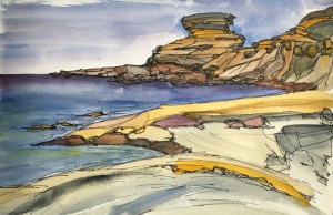 Paintings Danny Touw Creta Sfakia beach 2017