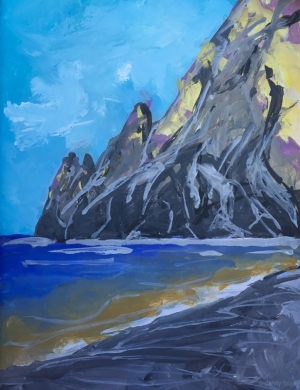 Paintings Danny Touw Crete Menies Beach Aug 2016