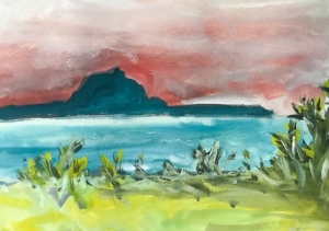 Paintings Danny Touw view over Souda bay 2017