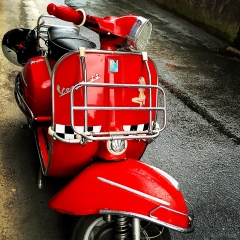 Photographs Danny Touw Red Scooter