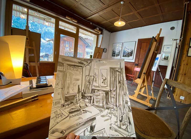 Artworks by Danny Touw Champéry Art Gallery Switzerland Swiss Alps