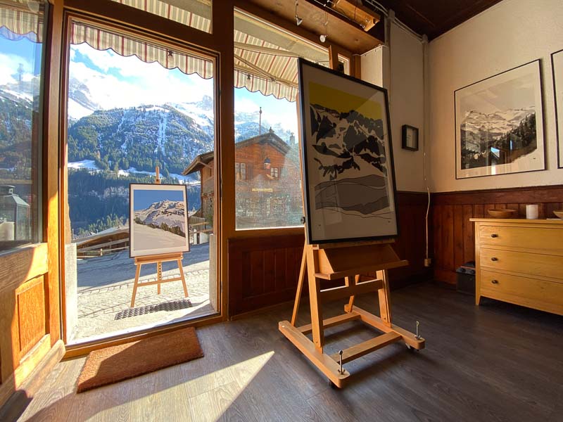 Artworks by Danny Touw Champéry Art Gallery Switzerland Swiss Alps