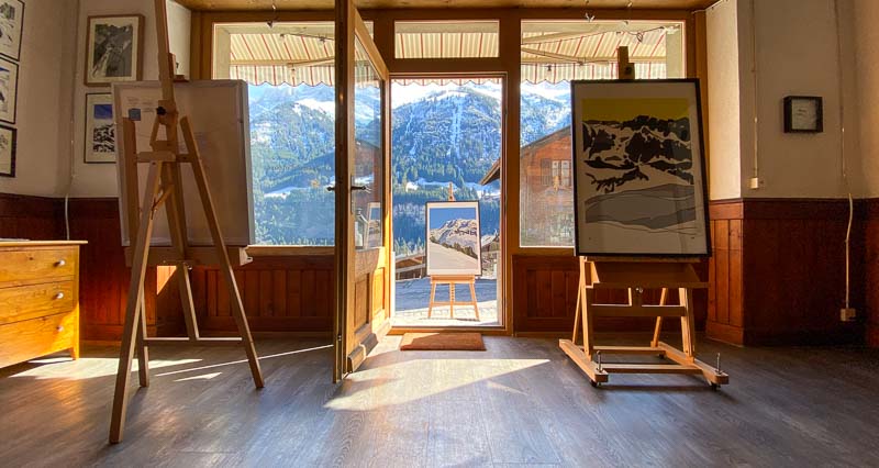 Artworks by Danny Touw Champéry Art Gallery Switzerland Swiss Alps