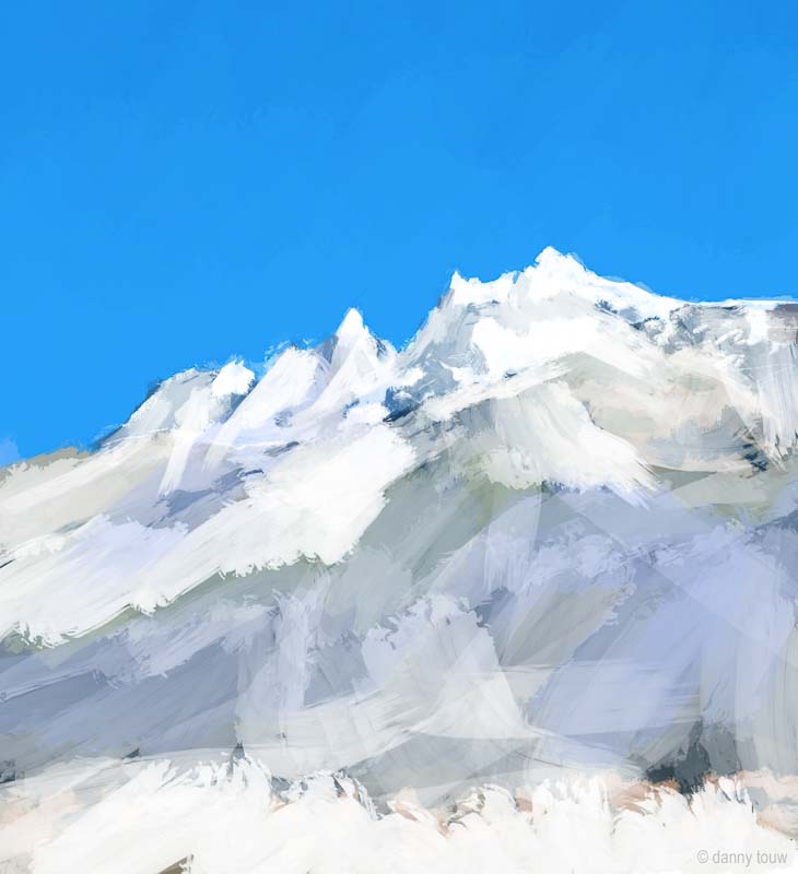 Artworks Danny Touw Skiing Portes du Soleil Digital Artwork Champéry Valais Swiss Alps