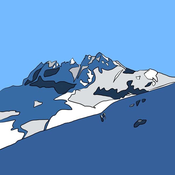 Artworks Danny Touw Skiing Portes du Soleil Digital Artwork Champéry Valais Swiss Alps