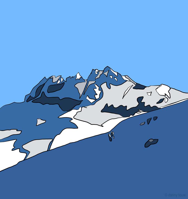 Artworks Danny Touw Skiing Portes du Soleil Digital Artwork Champéry Valais Swiss Alps