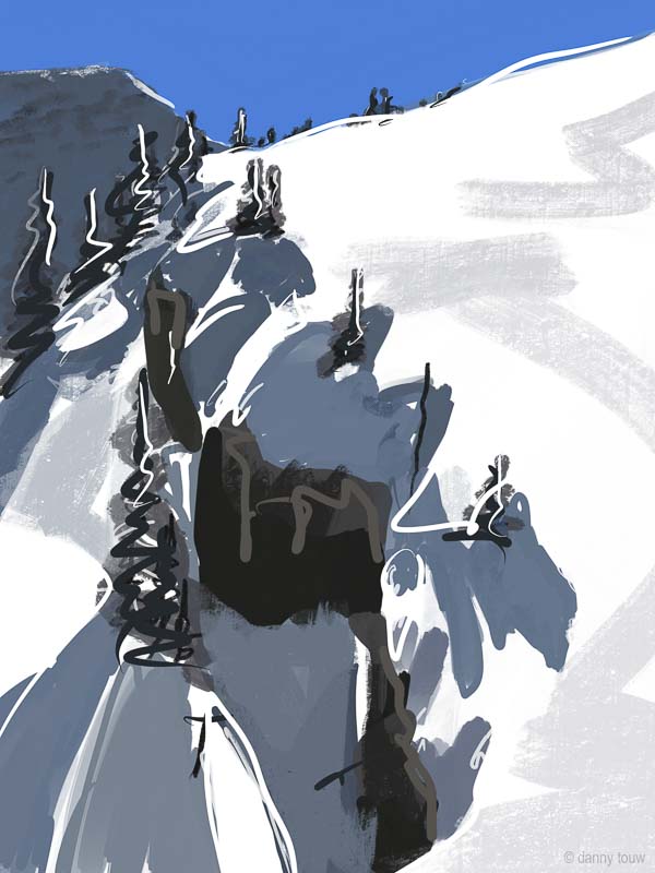 Artworks Danny Touw Skiing Portes du Soleil Digital Artwork Champéry Valais Swiss Alps