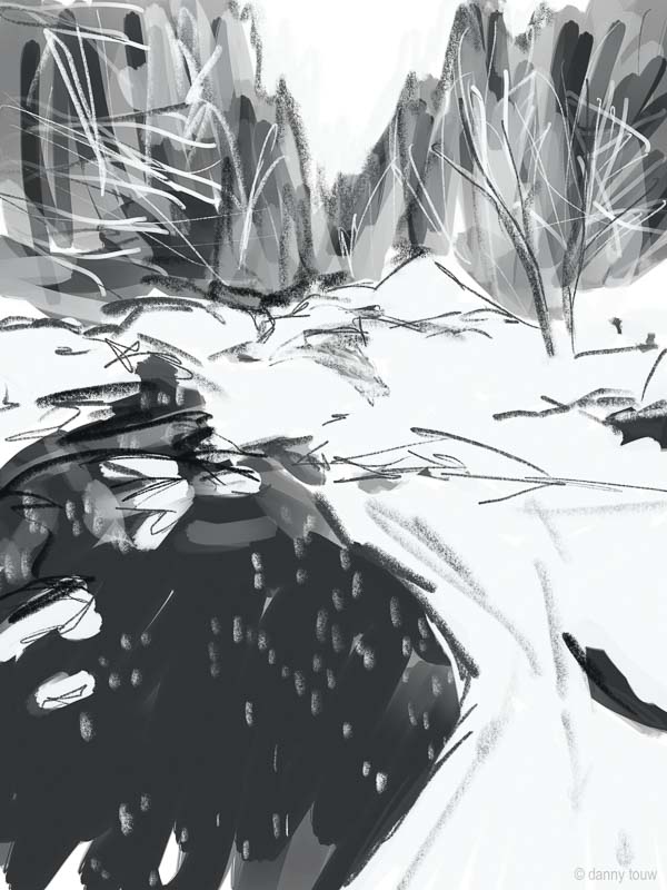 Artworks Danny Touw Skiing Portes du Soleil Digital Artwork Champéry Valais Swiss Alps