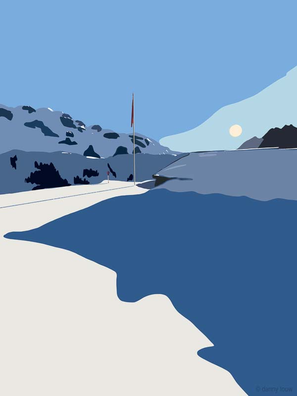 Artworks Danny Touw Skiing Portes du Soleil Digital Artwork Champéry Valais Swiss Alps