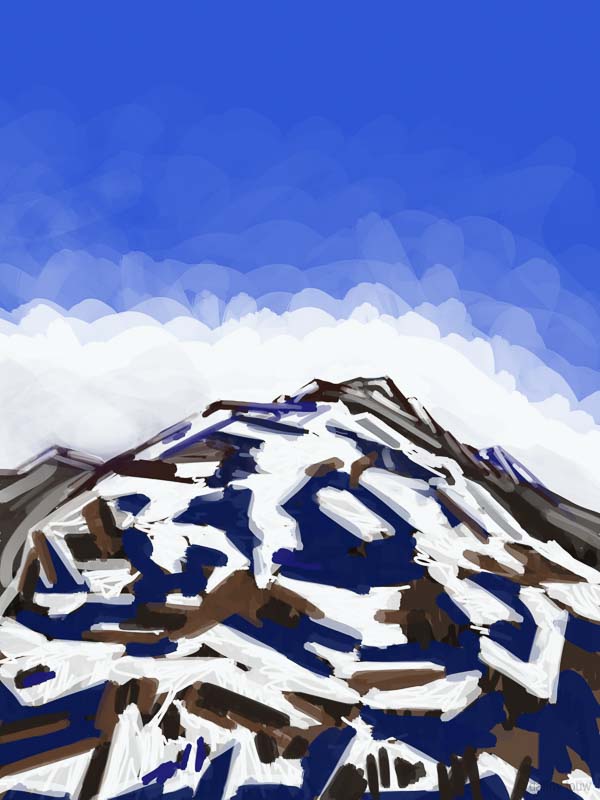 Artworks Danny Touw Skiing Portes du Soleil Digital Artwork Champéry Valais Swiss Alps