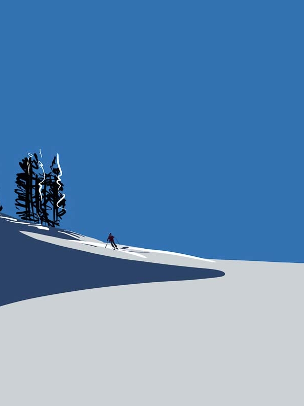 Artworks Danny Touw Skiing Portes du Soleil Digital Artwork Champéry Valais Swiss Alps