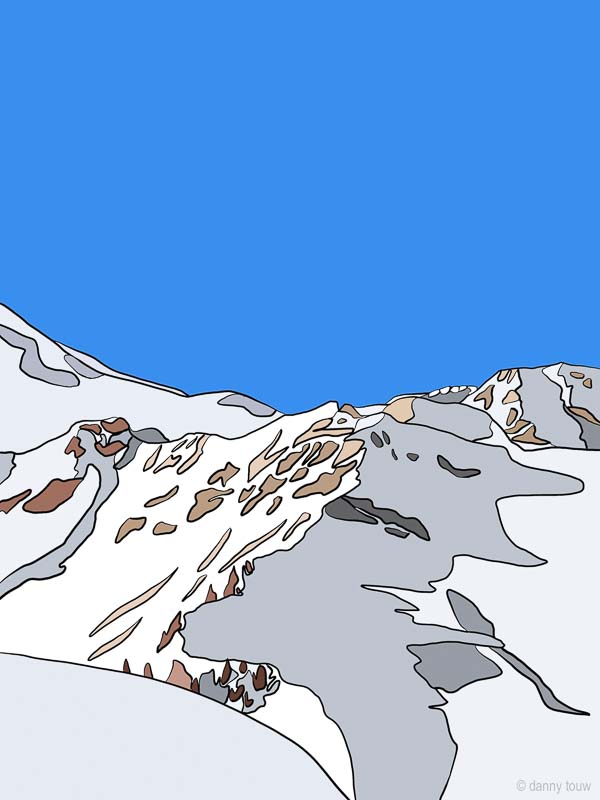 Artworks Danny Touw Skiing Portes du Soleil Digital Artwork Champéry Valais Swiss Alps