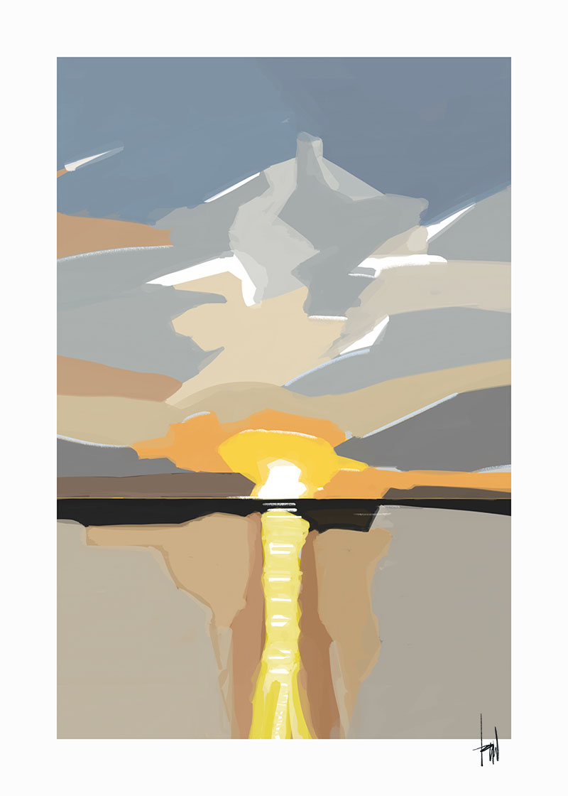 Cretan Sunset Painting Danny Touw