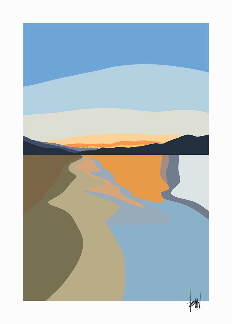 Georgioupoli Sunset Crete Looking West Painting Danny Touw