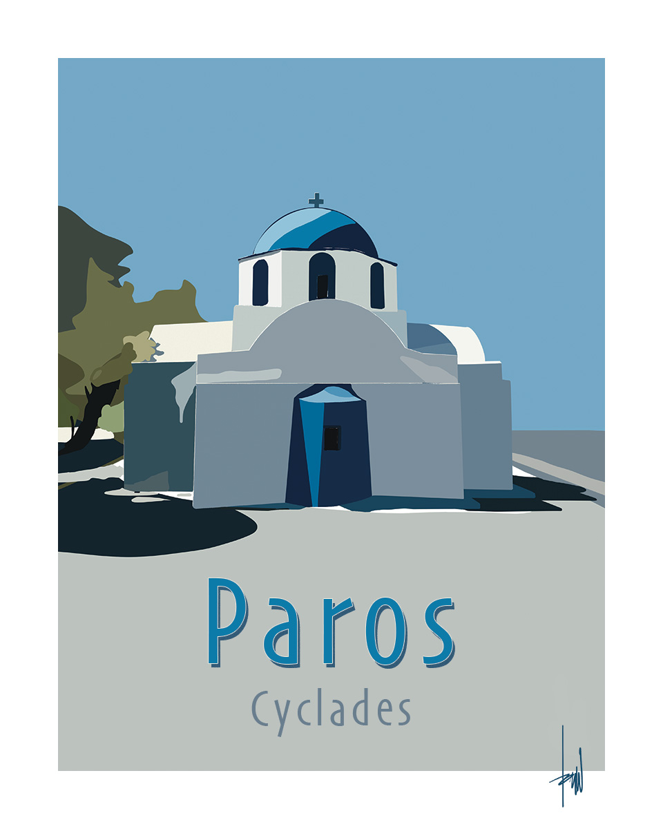 Poster Cyclades Paros Danny Touw