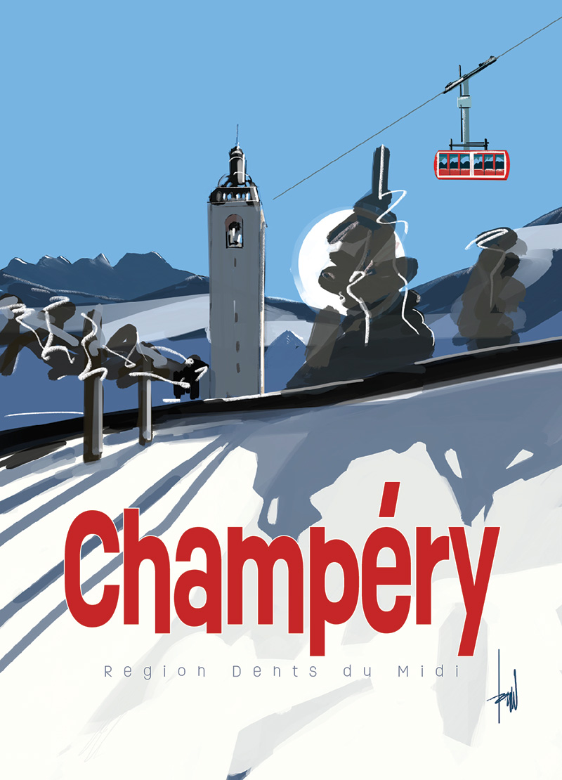 postcard portes du soleil champéry region du dents du midi