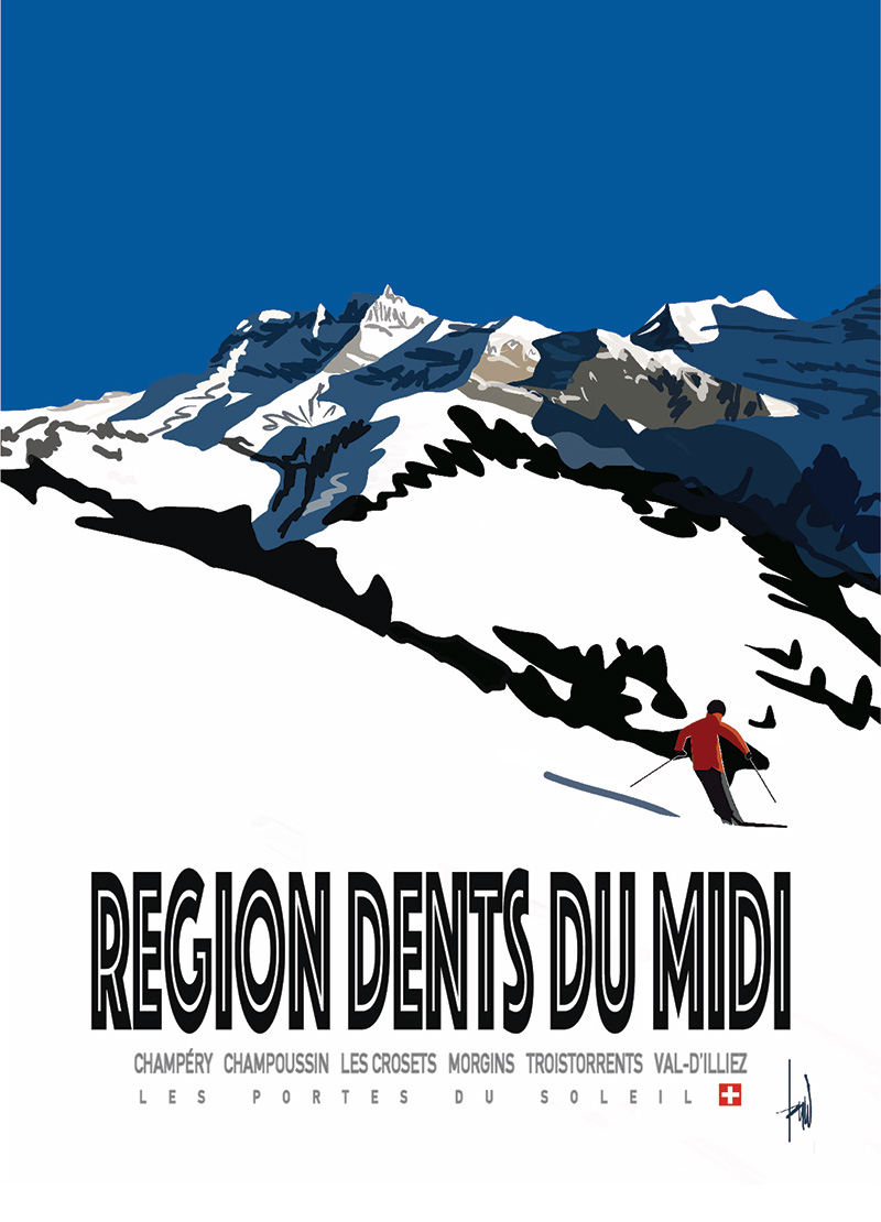 postcard portes du soleil champéry region du dents du midi