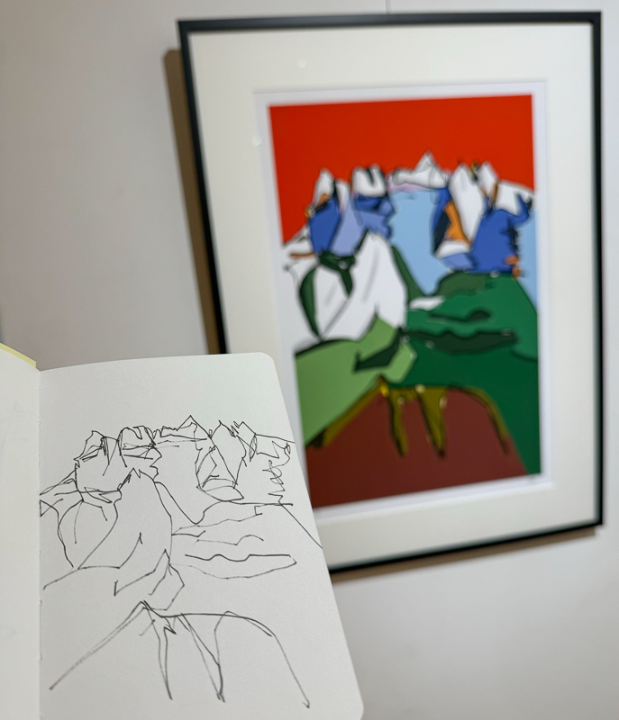 Paintings Danny Touw Exhibition Feb 2024 Champéry -7 paintings danny touw exhibition Art Gallery Champéry Switzerland Valais