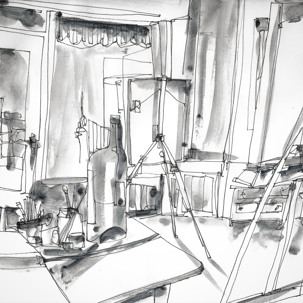 Urban Sketches Danny Touw Gallery Champéry