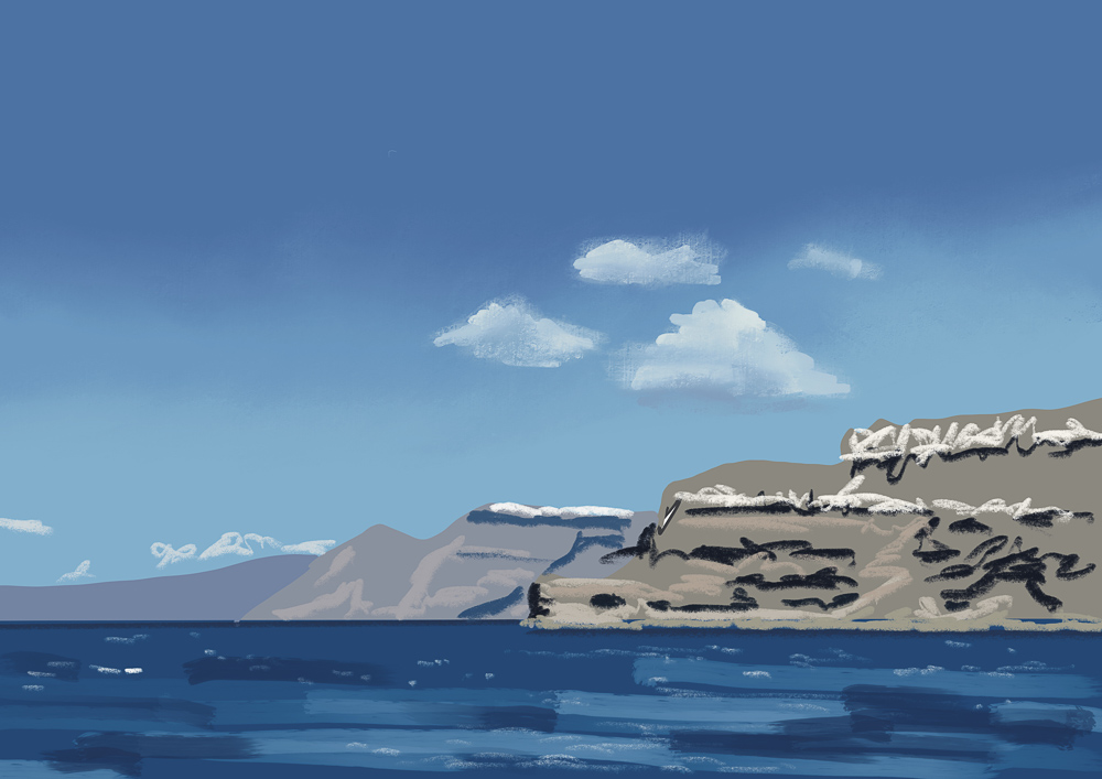 Paintings Danny Touw Procreate Santorini