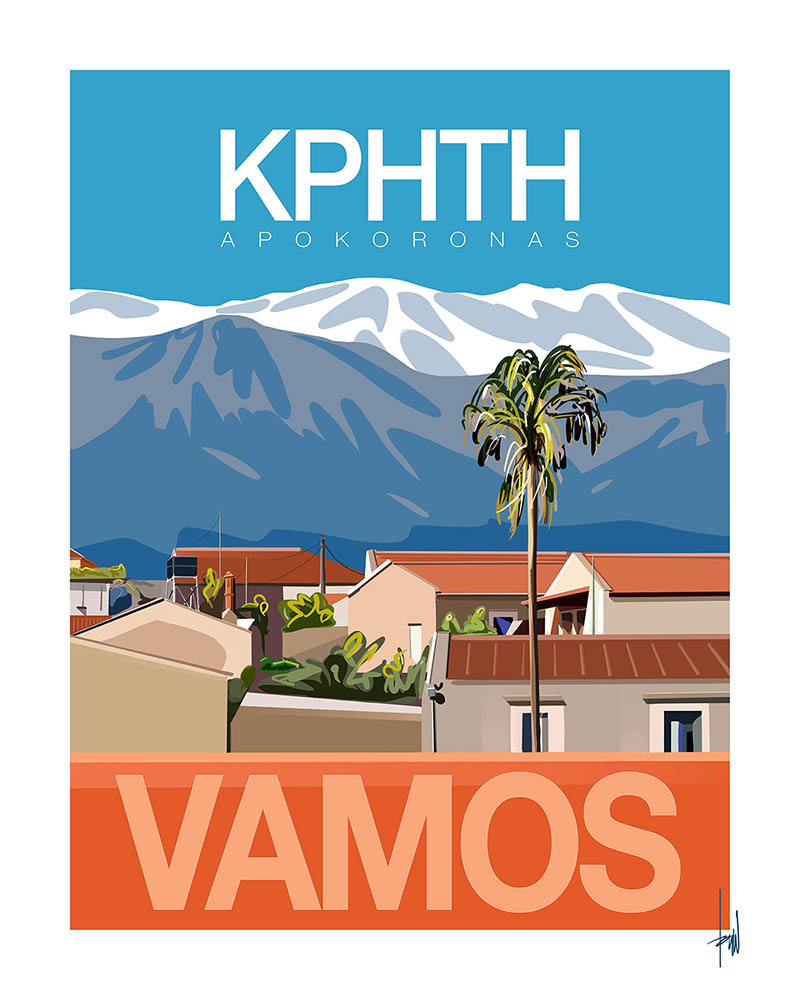 Travel Posters Crete Vamos Danny Touw