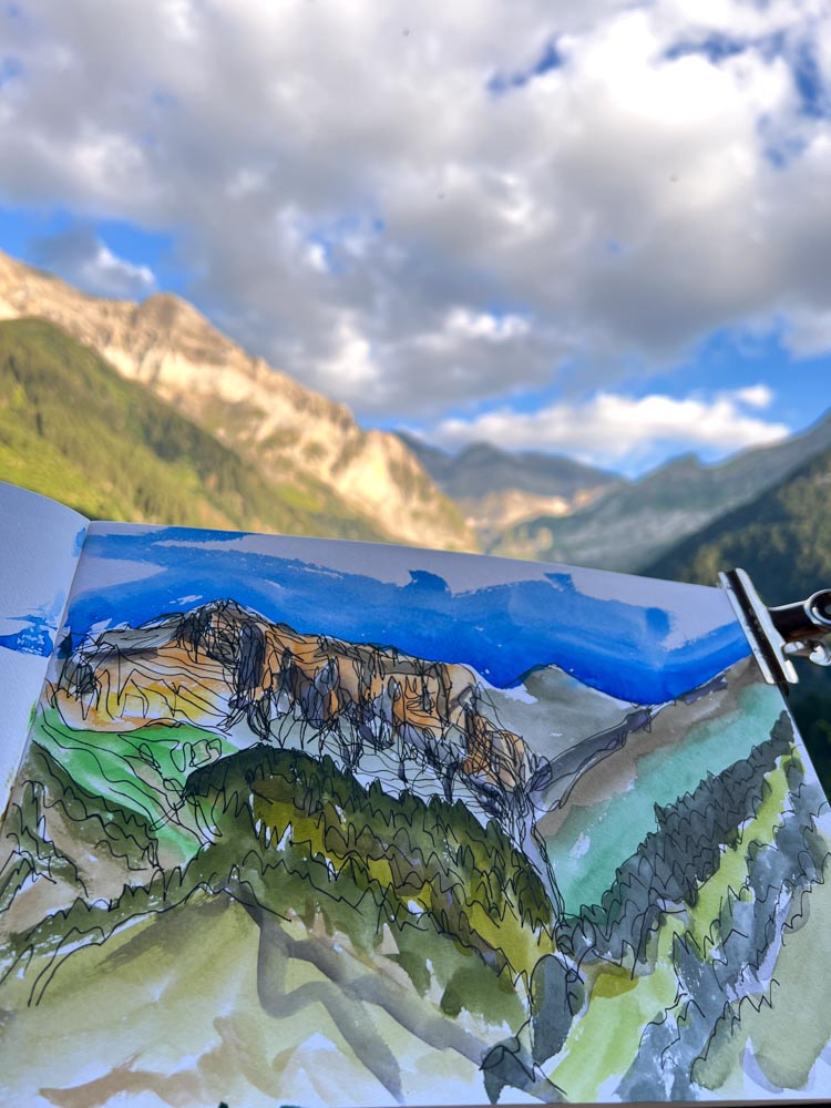 Painting in the Alps by Danny Touw