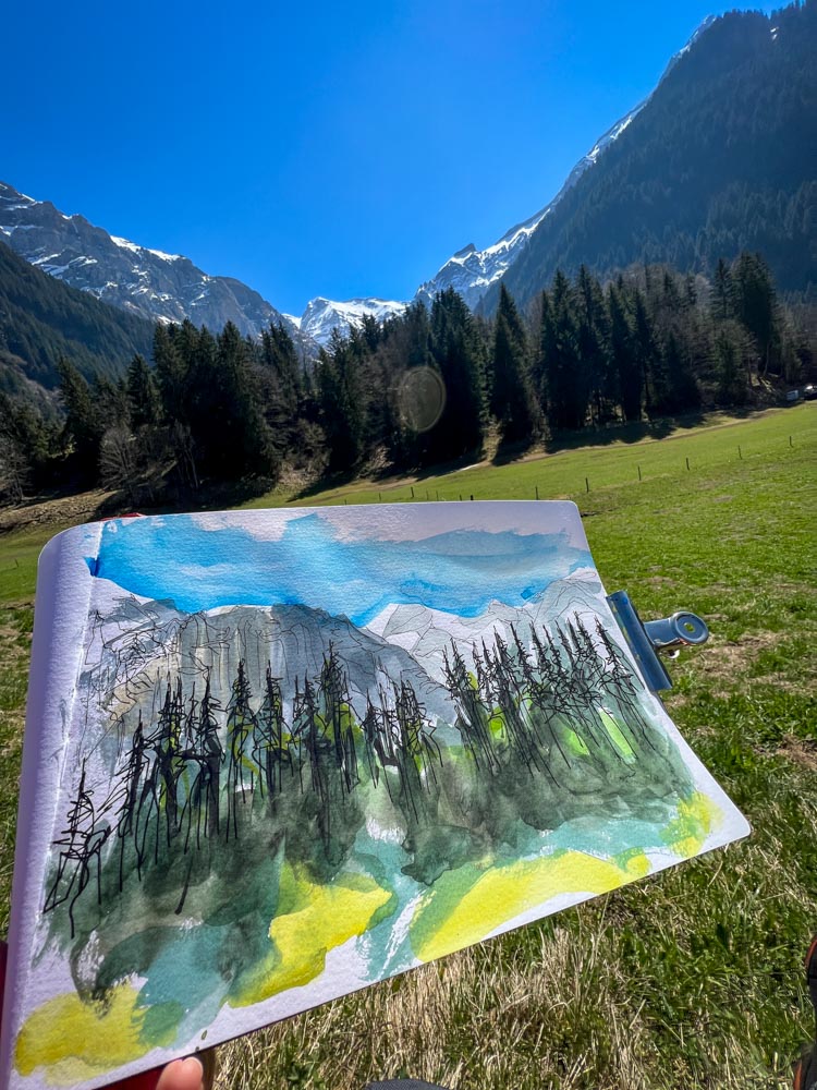 Painting in the Alps by Danny Touw