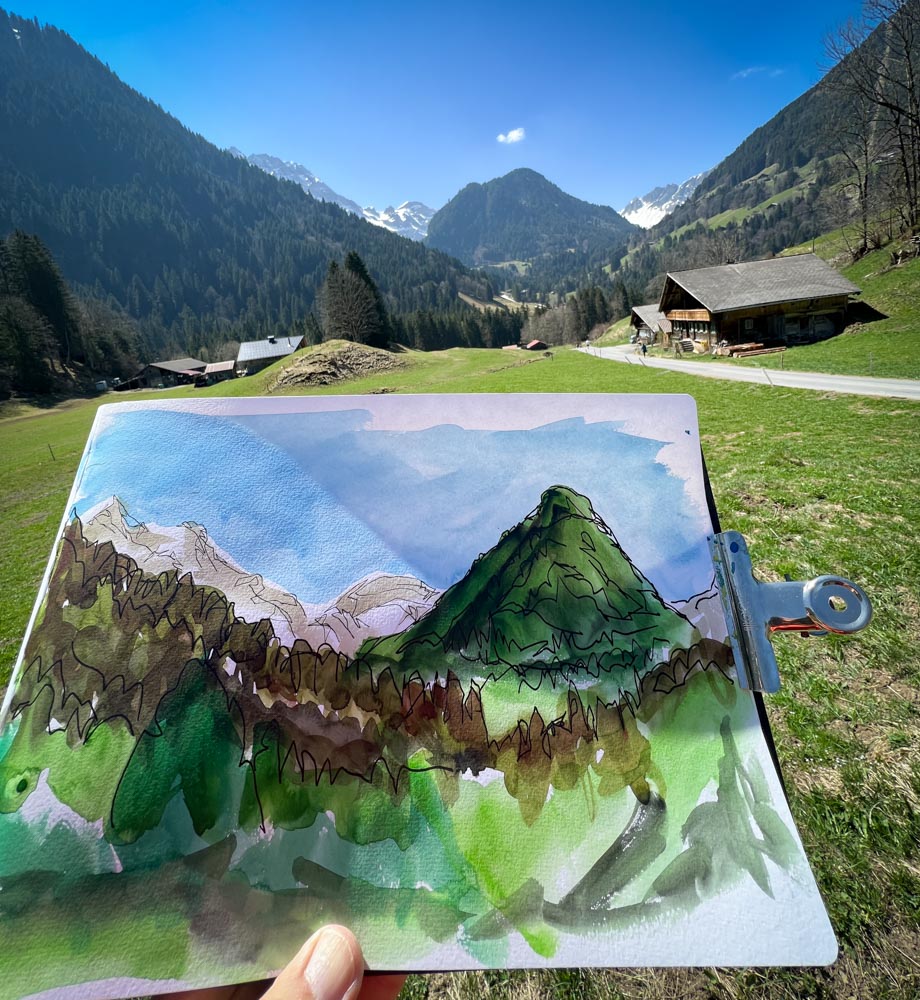 Painting in the Alps by Danny Touw