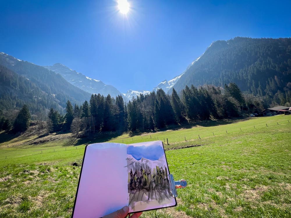 Painting in the Alps by Danny Touw