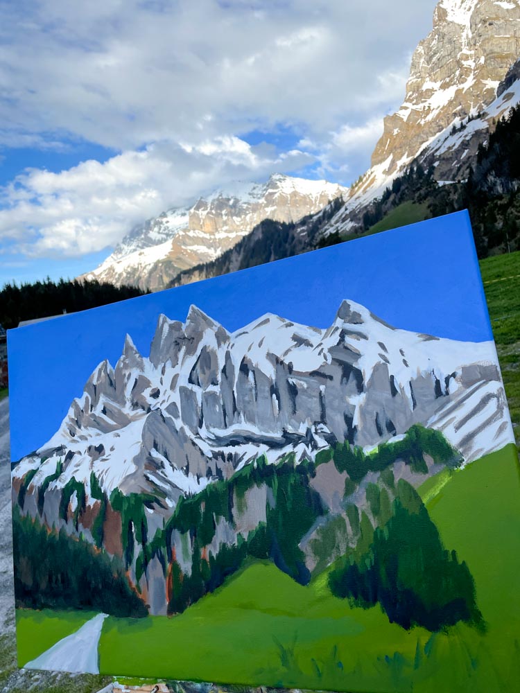 Painting in the Alps by Danny Touw