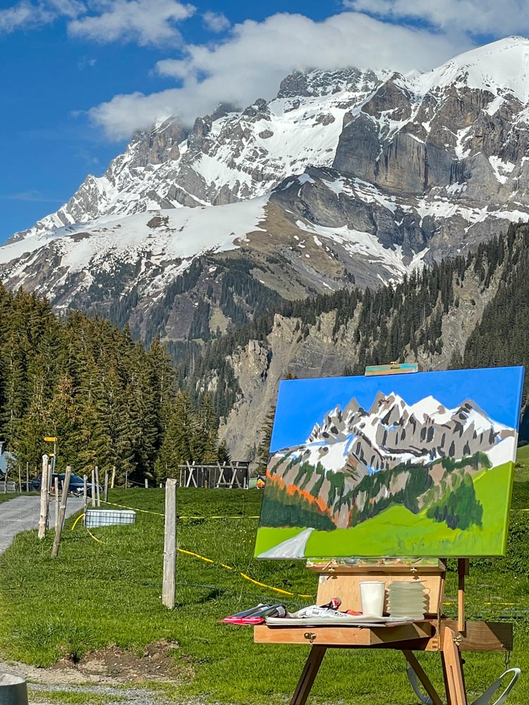 Painting in the Alps by Danny Touw