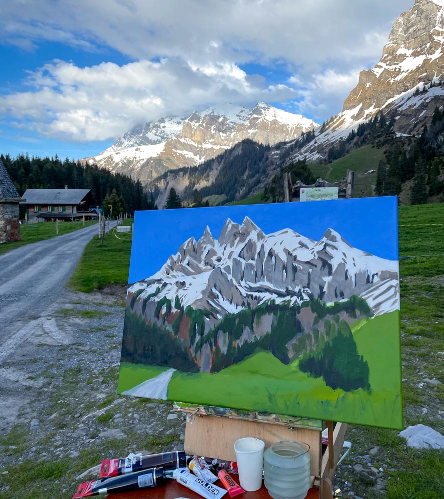 Painting in the Alps by Danny Touw