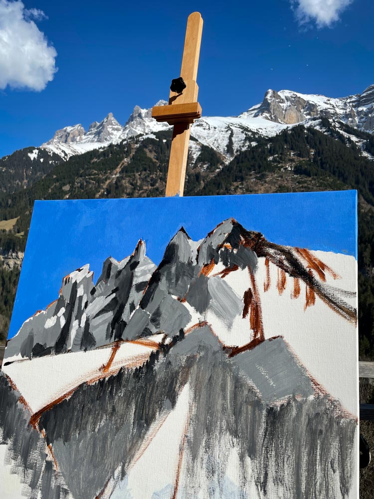 Painting in the Alps by Danny Touw