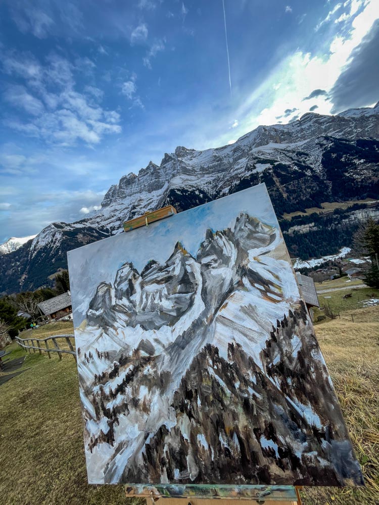 Painting in the Alps by Danny Touw