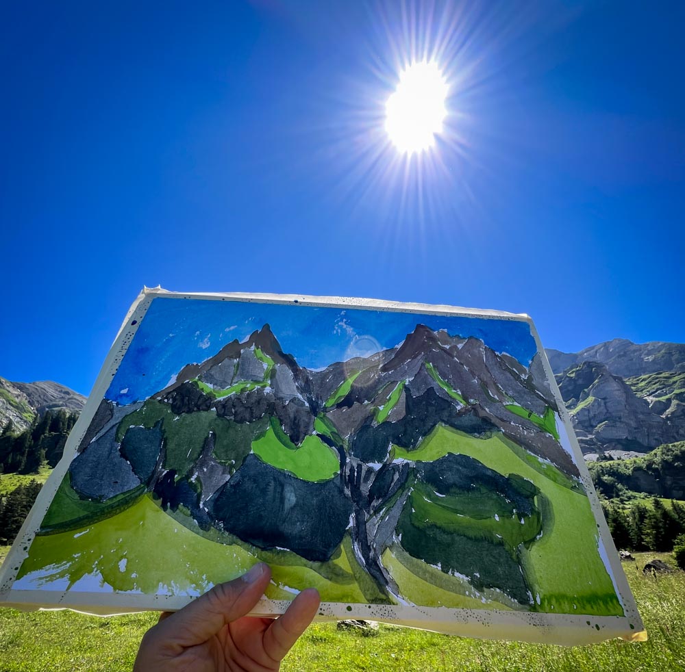 Painting in the Alps by Danny Touw