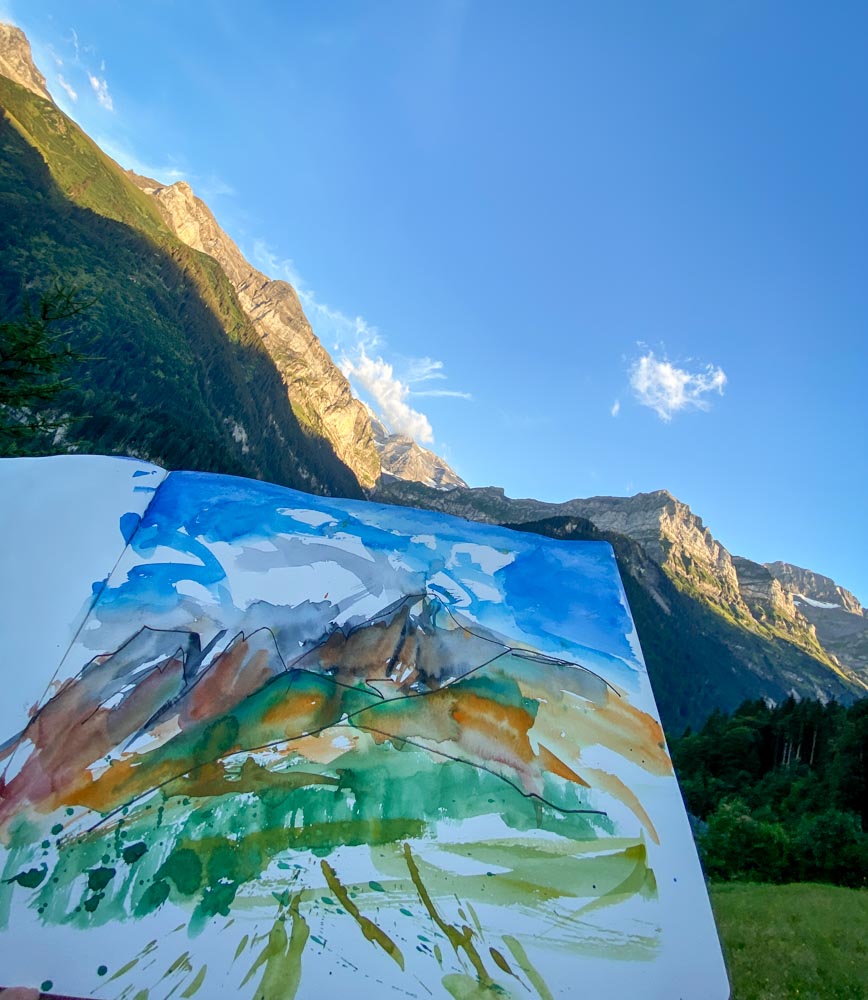 Painting in the Alps by Danny Touw