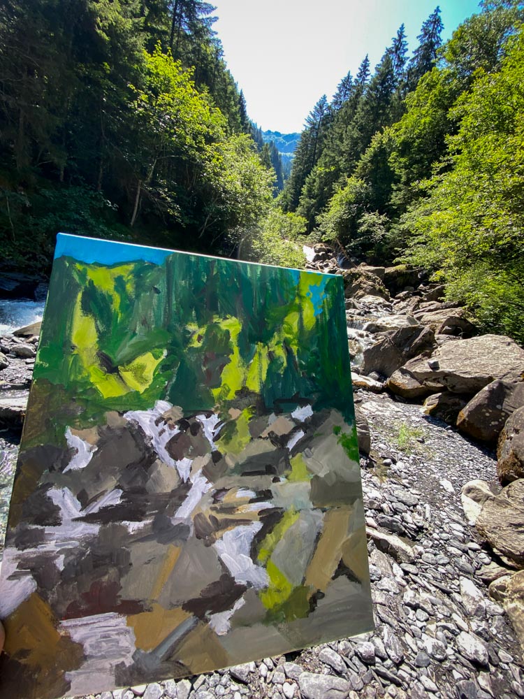 Painting in the Alps by Danny Touw