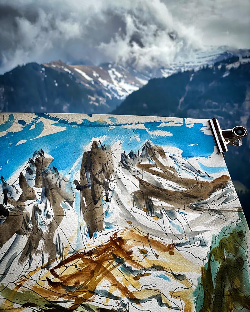 Painting in the Alps by Danny Touw