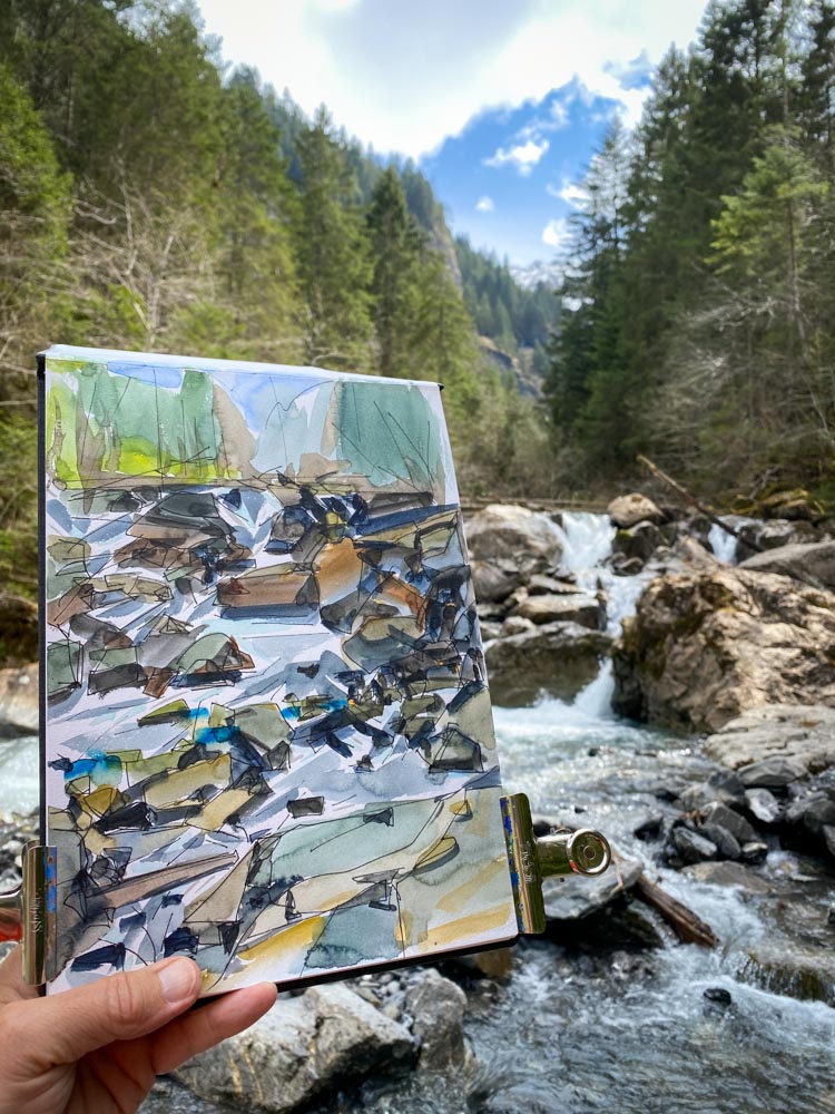 Painting in the Alps by Danny Touw