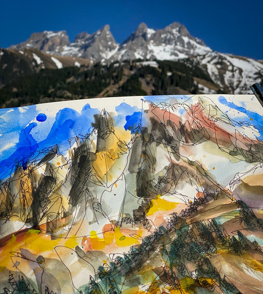 Painting in the Alps by Danny Touw