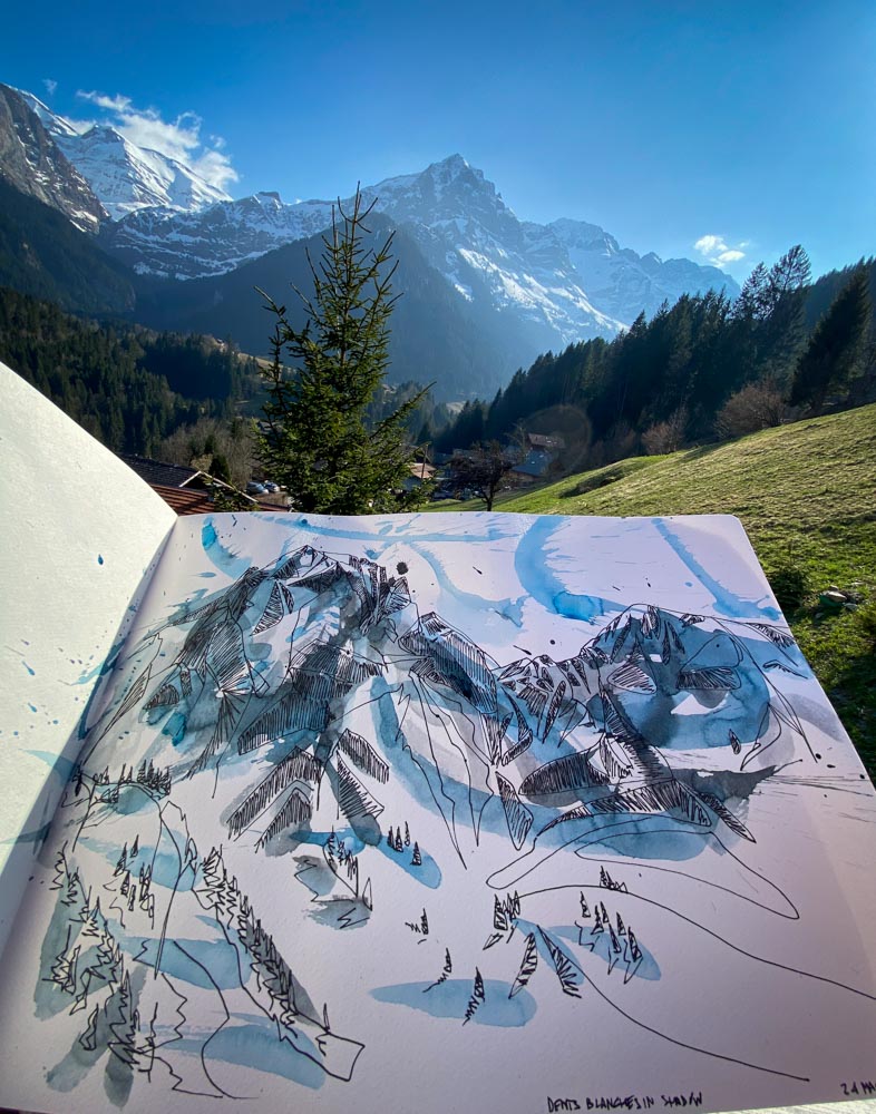 Painting in the Alps by Danny Touw