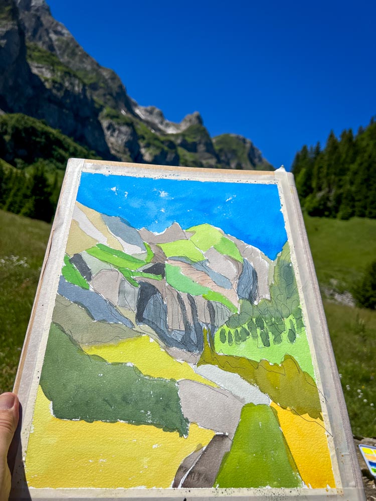 Painting in the Alps by Danny Touw