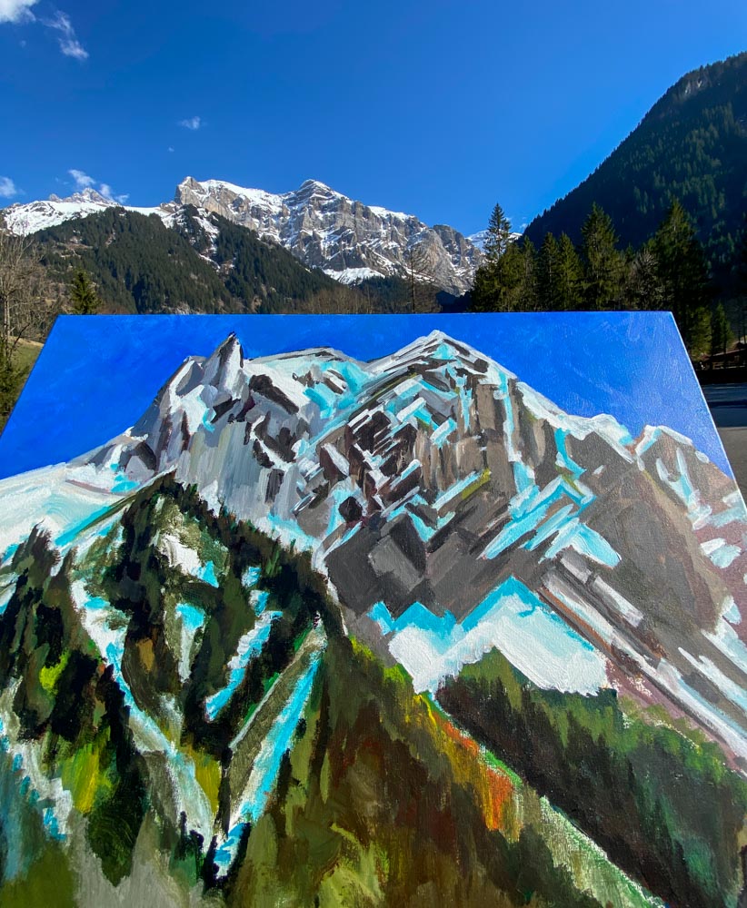 Painting in the Alps by Danny Touw