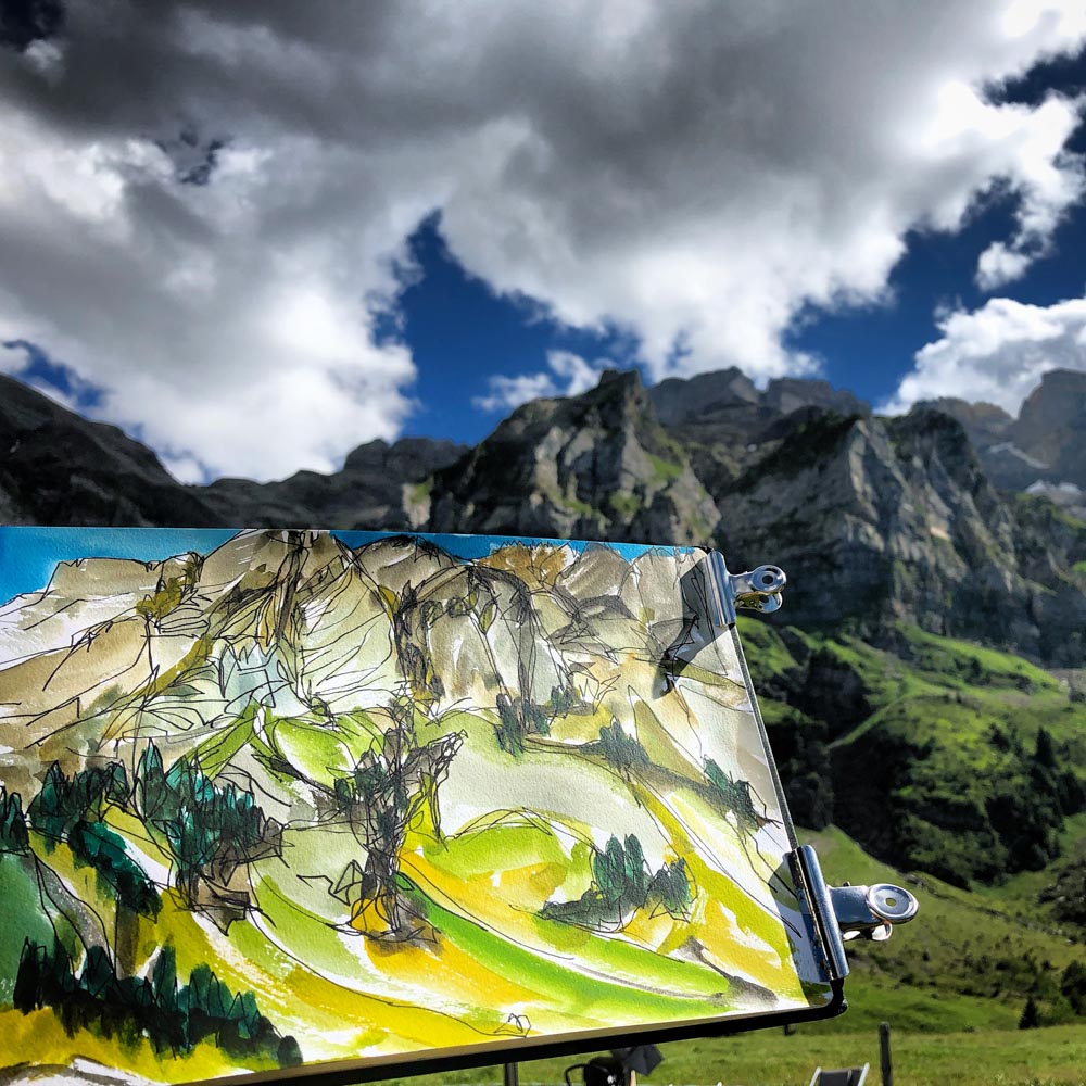Painting in the Alps by Danny Touw