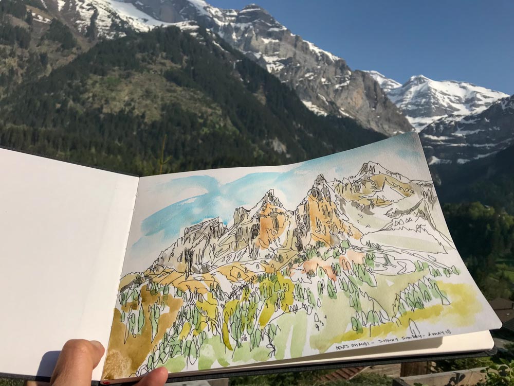Painting in the Alps by Danny Touw