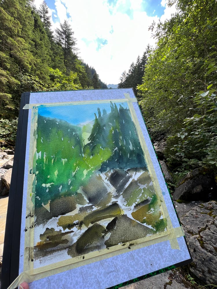 Painting in the Alps by Danny Touw